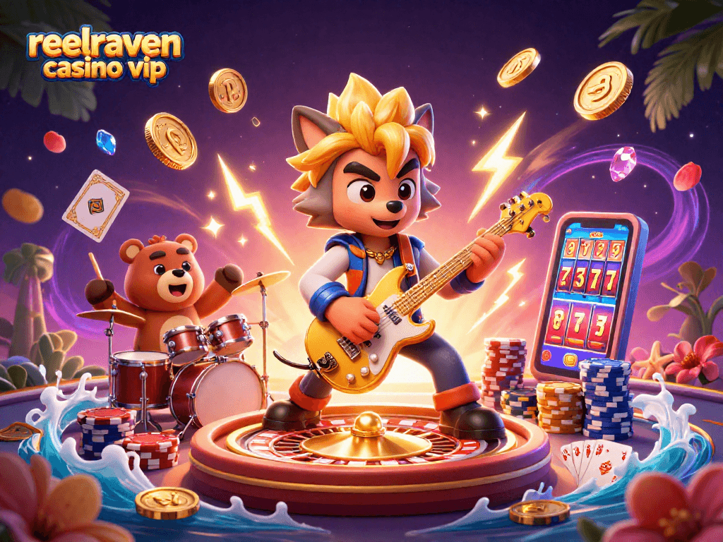 Vivez l'expérience du club VIP du casino ReelRaven avec des personnages animés au cœur des jeux.
