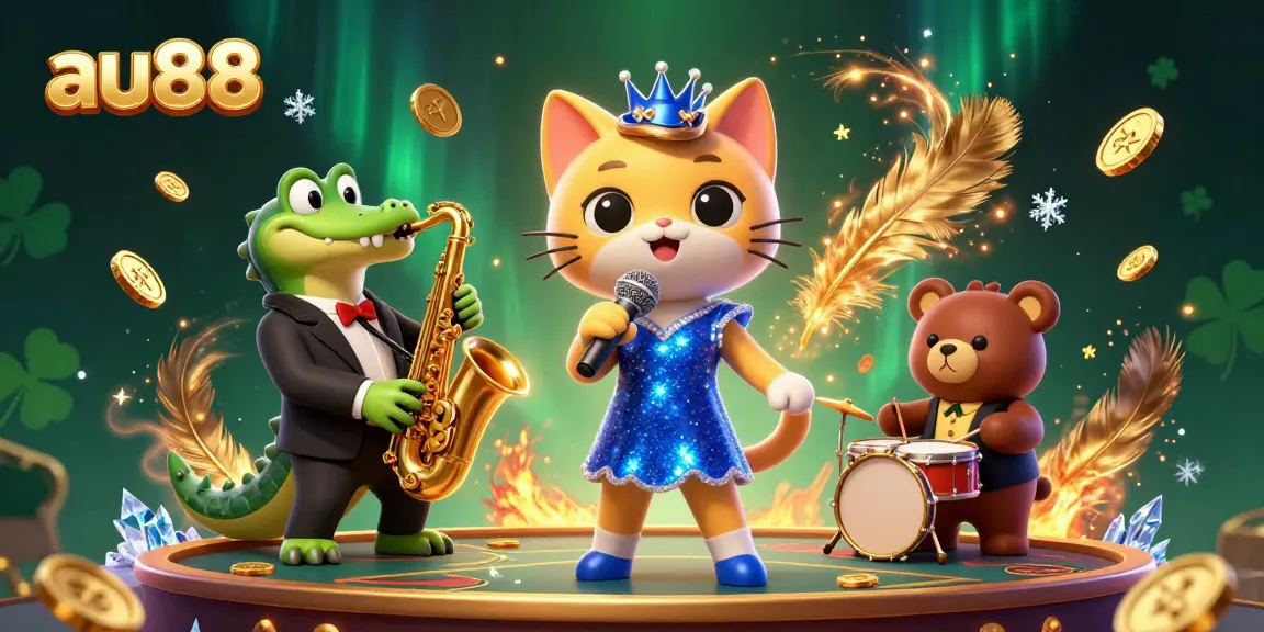Experience the dynamic performances at au88 with lively characters and casino elements.