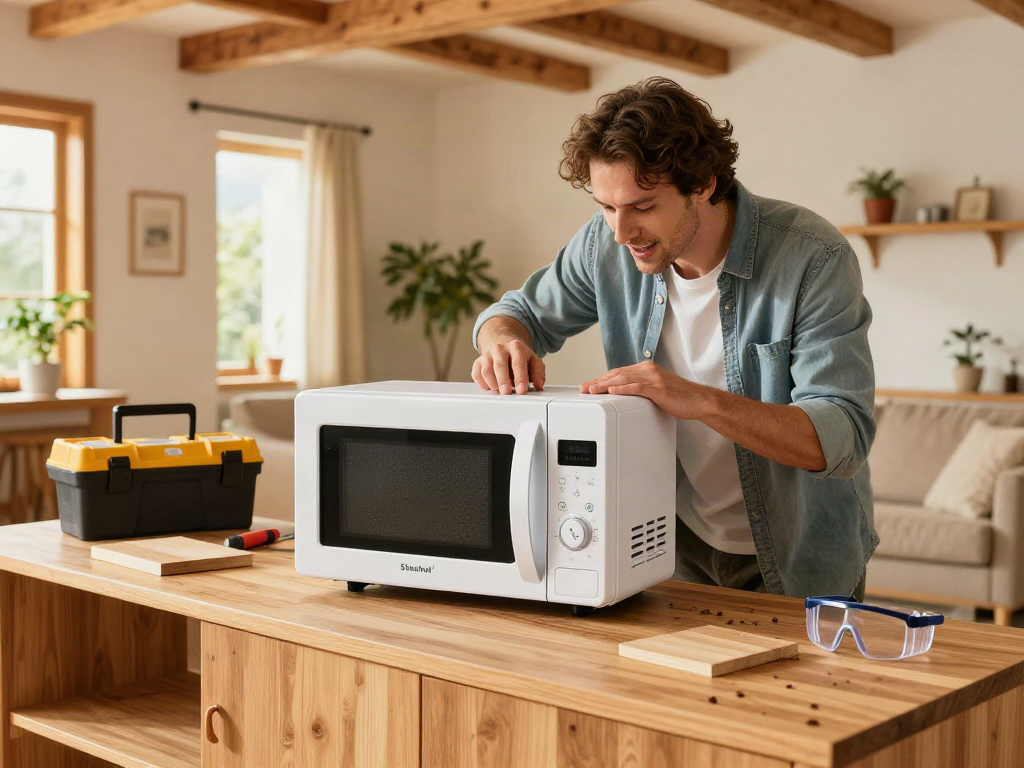 Traitement sans produits chimiques des bois avec l'appareil Shashel® dans un salon lumineux.